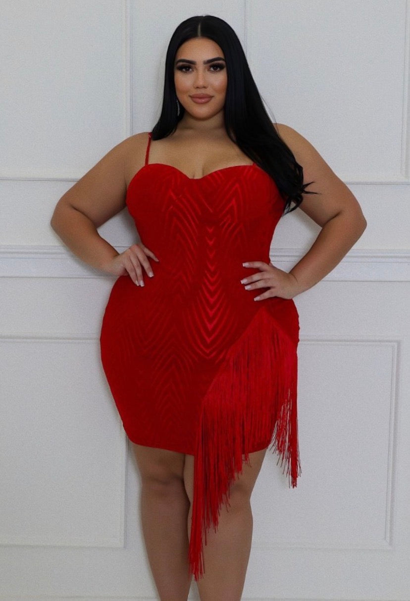 Be My Valentine Fringe Dress