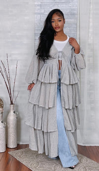So Peplum Cardigan