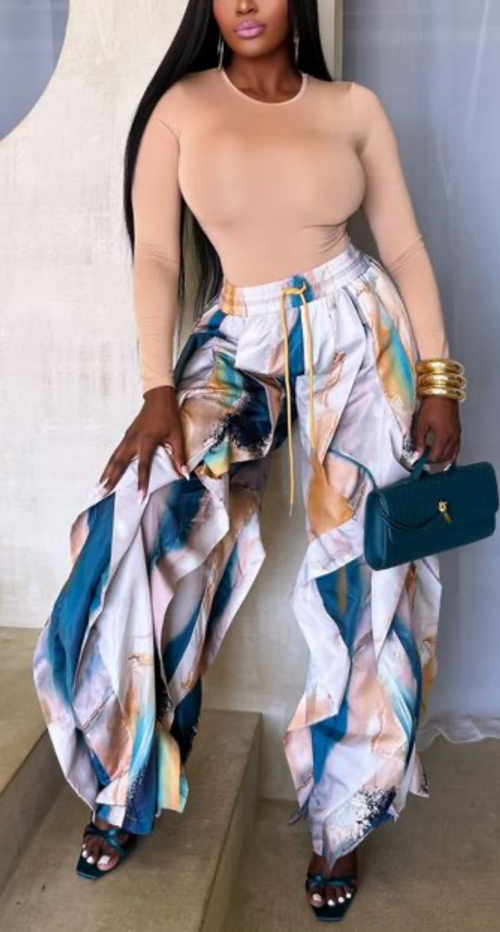Tiered Ruffle Pants