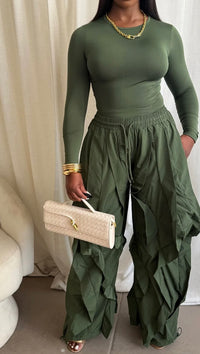 Tiered Ruffle Pants