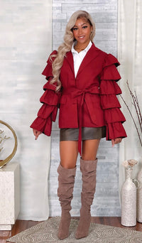 So Peplum Sleeved Cardigan