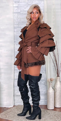 So Peplum Sleeved Cardigan